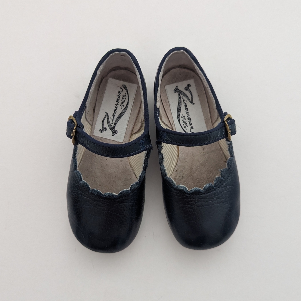 Zimmerman Navy Leather Mary Jane's Size 6 (18-24mo)